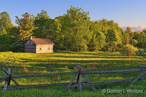 Log Building At Sunset_10110.jpg - Photographed at Murphys Point Provincial Park near Perth, Ontario, Canada.